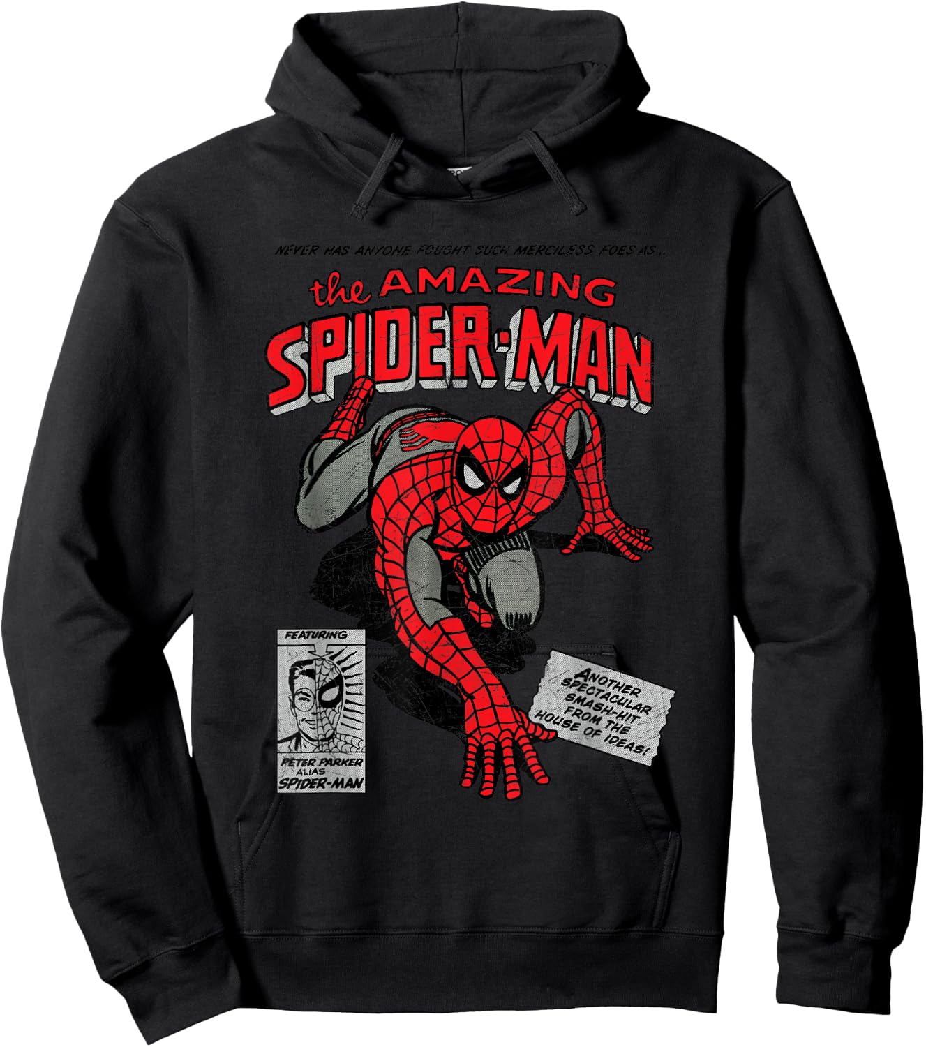 Marvel Spider-Man Retro Comic Hoodie - Hoodie | Black