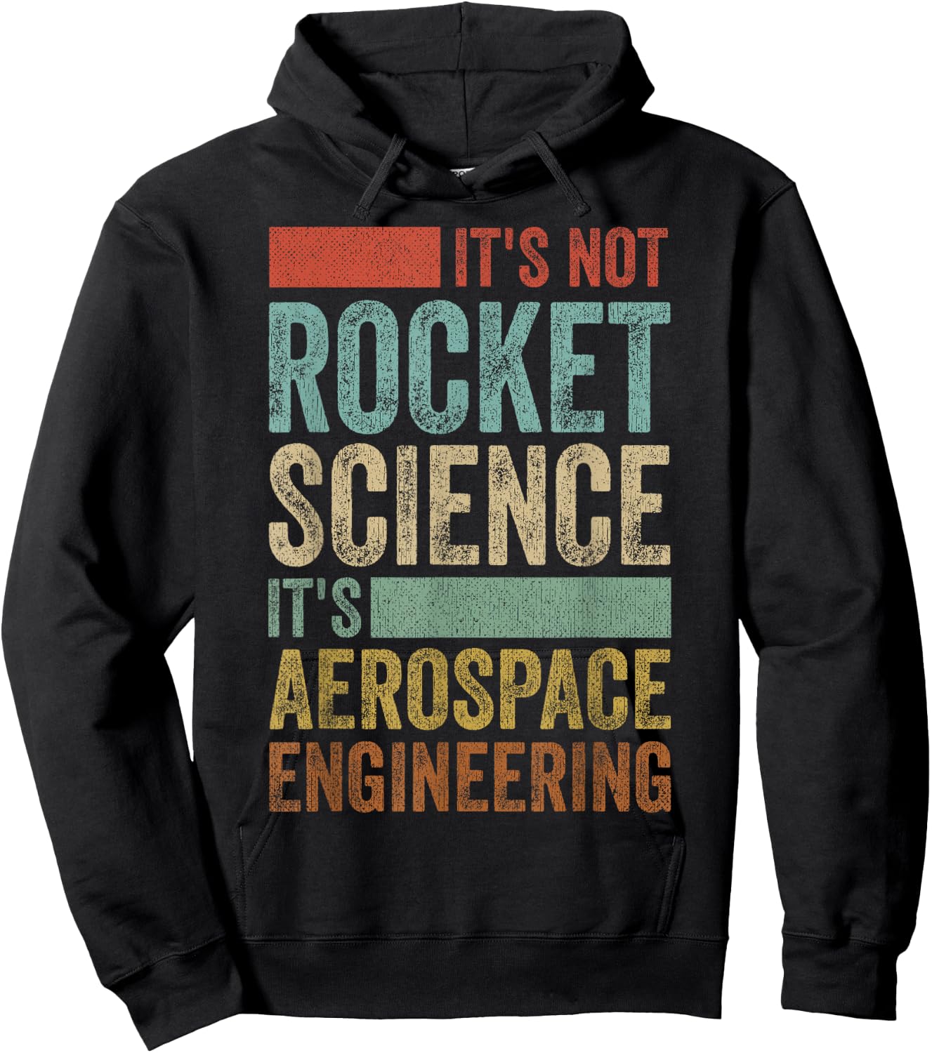 Funny Retro 80´s Rocket Science Aerospace Engineer Hoodie - Hoodie | Black