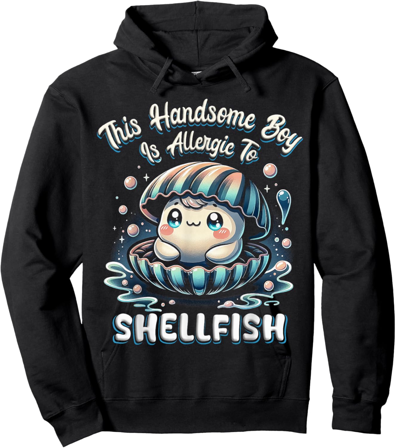 Seafood Allergic To Shellfish Hoodie - Hoodie | Black