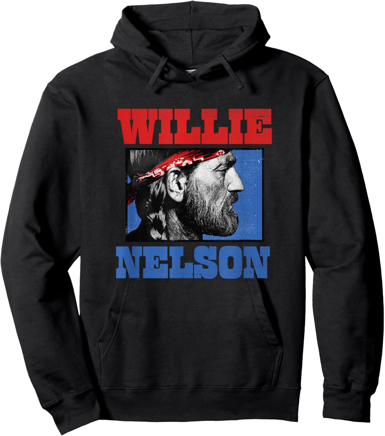 Official Willie Nelson Bandana Hoodie - Hoodie | Black