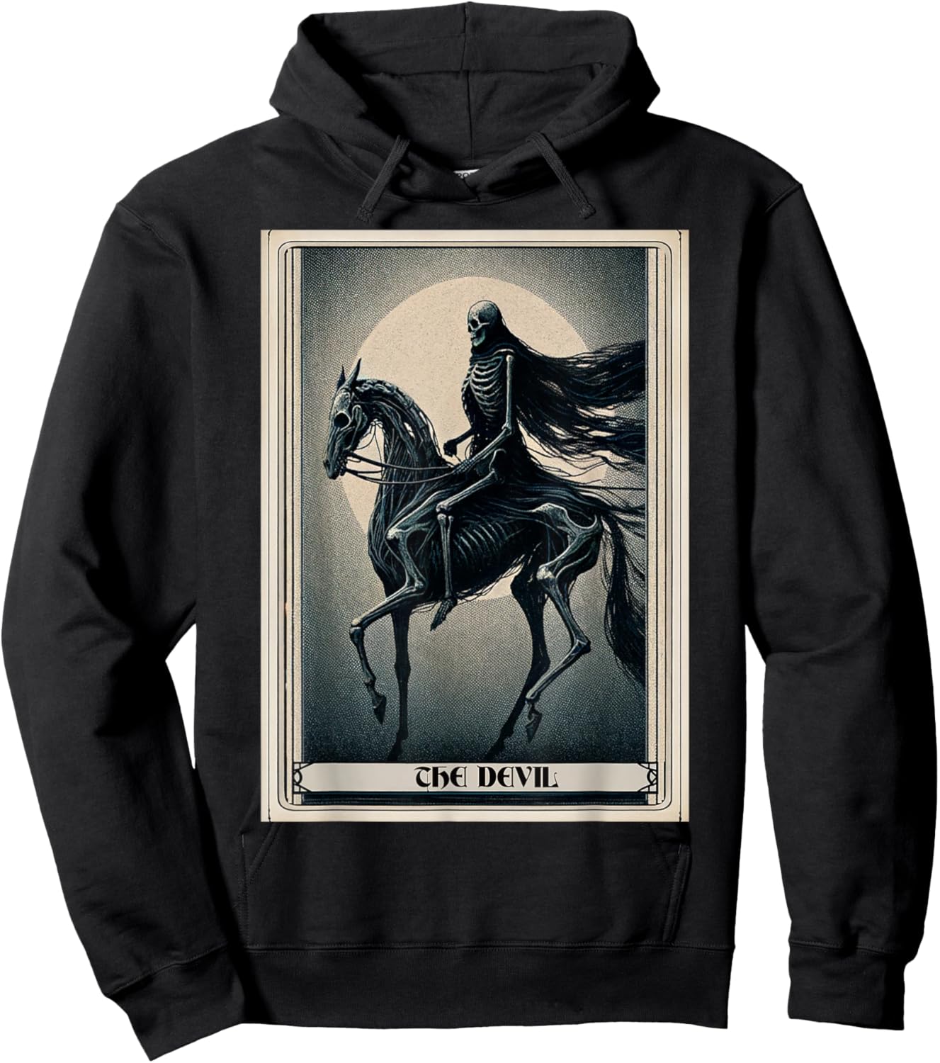 Tarot Card The Devil Death Horse Hoodie - Hoodie | Black