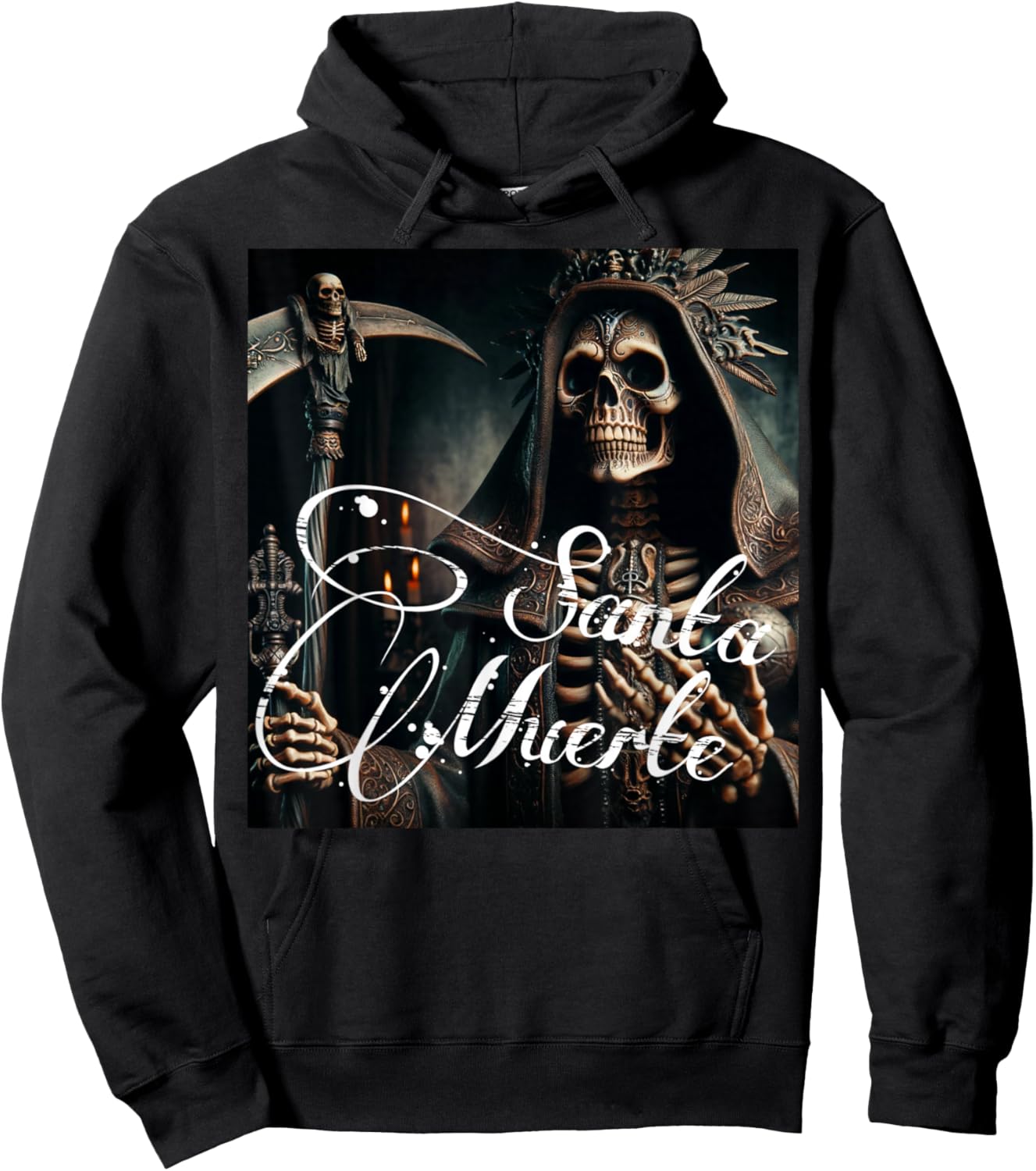 Scary Knight Clothing Santa Muerte Hoodie - Hoodie | Black