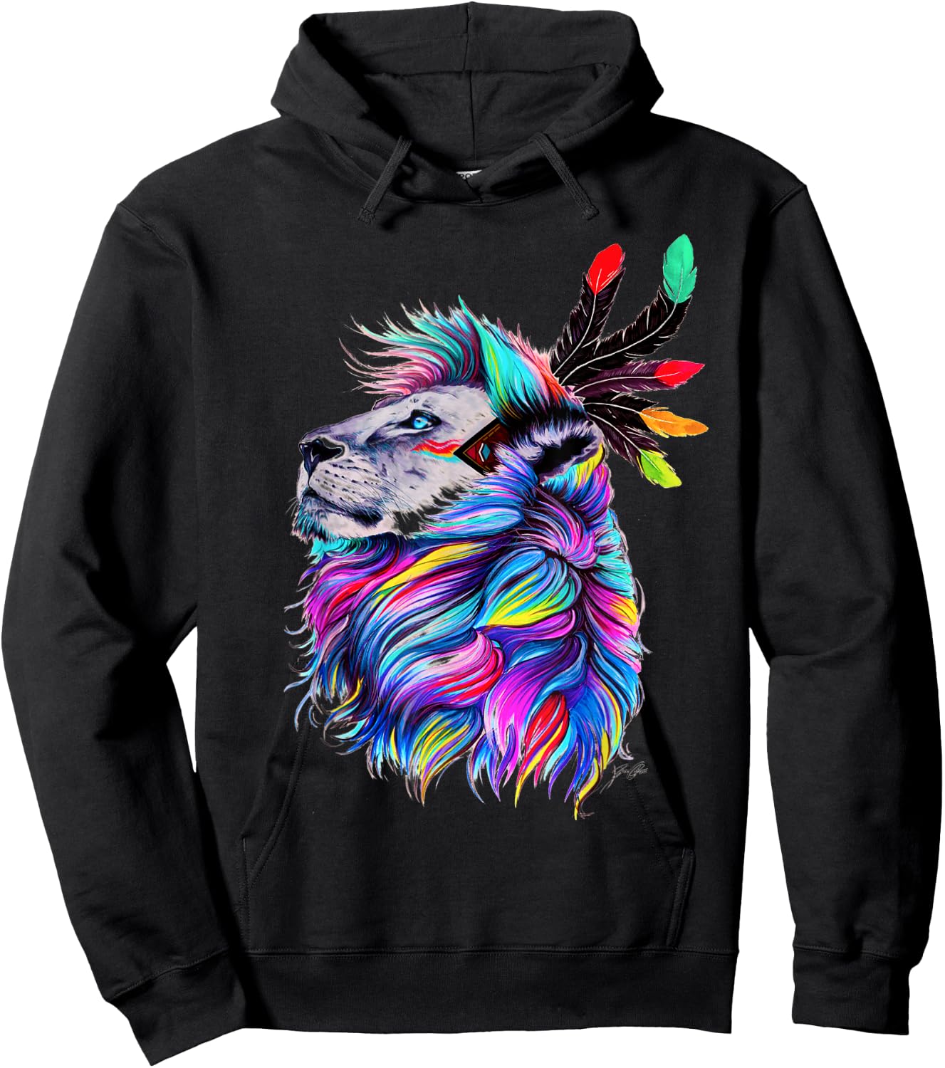 Cool Lion King as a present for animal lover Hoodie - Hoodie | Black