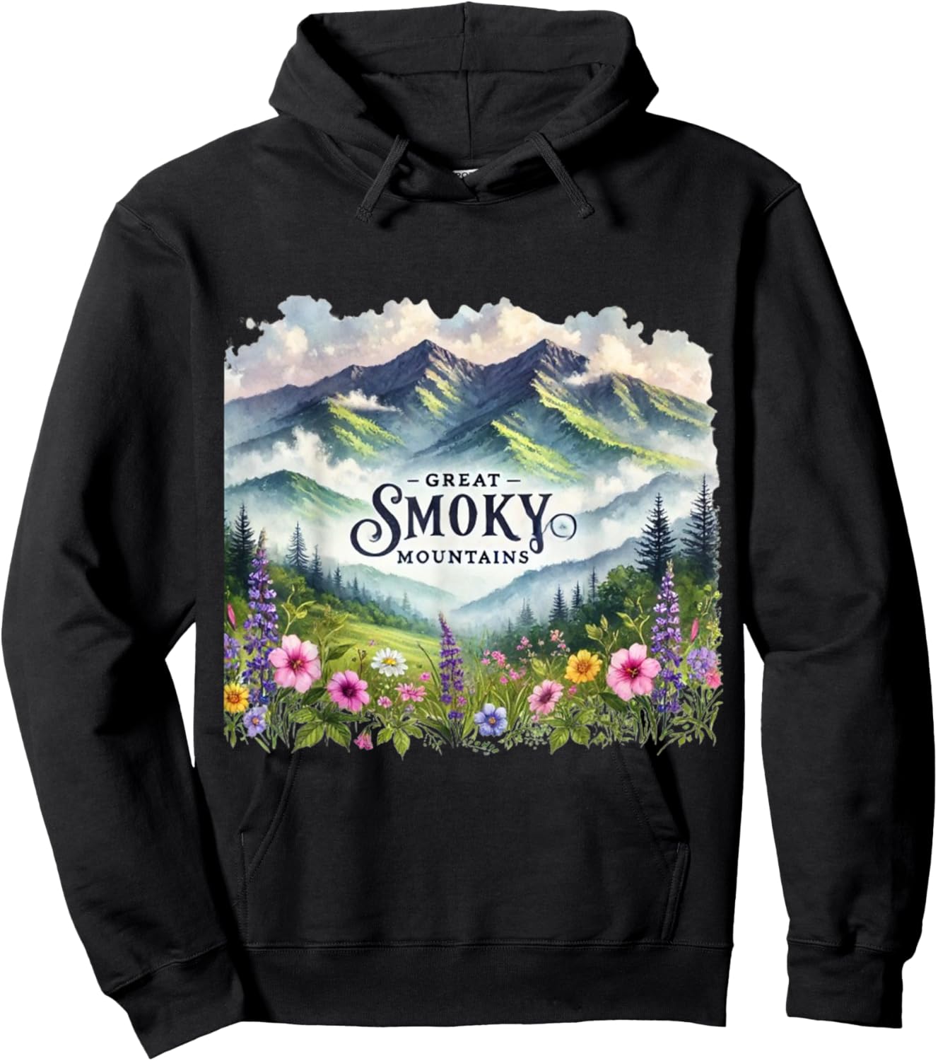 Great Smoky Mountains Spring Hoodie - Hoodie | Black