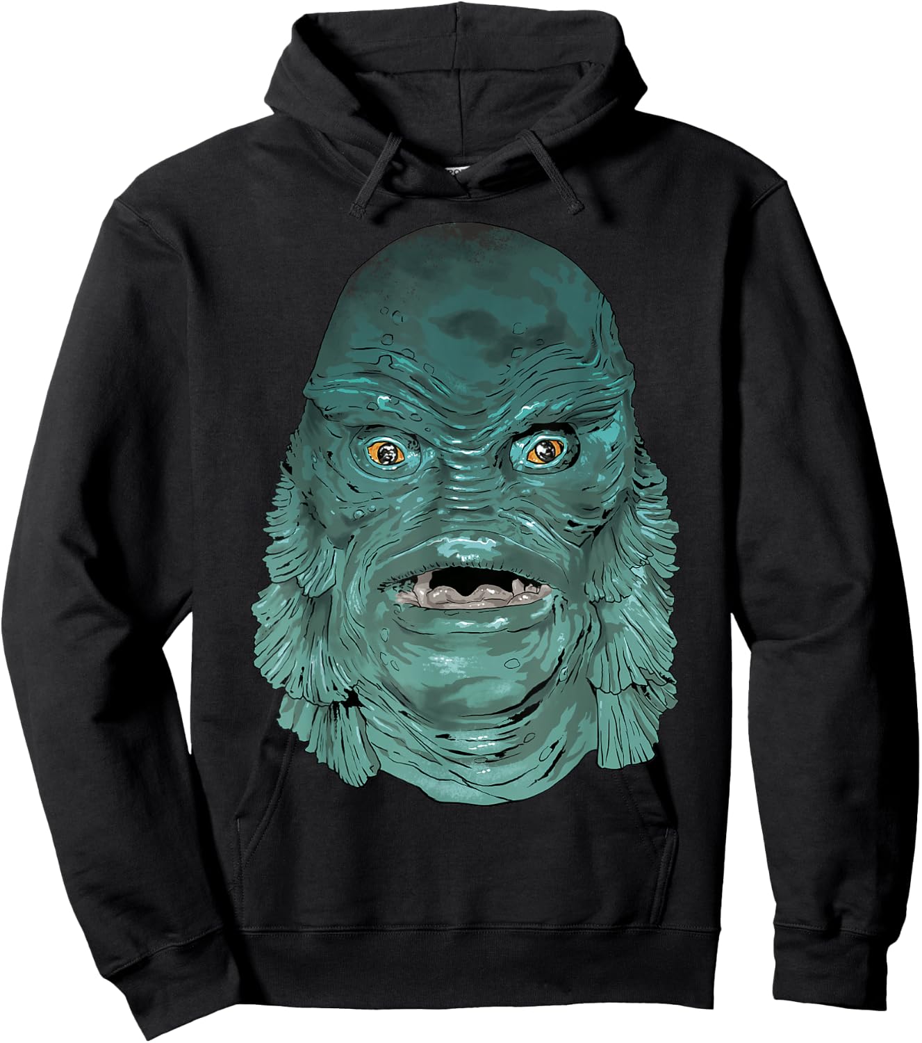 Universal Monsters Creature From The Black Lagoon Face Hoodie - Hoodie | Black