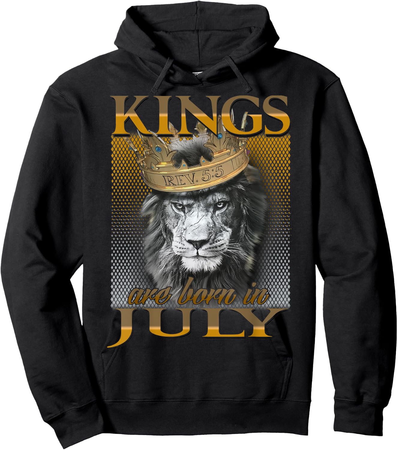 Kings are born in July, King Man , July Hoodie - Hoodie | Black