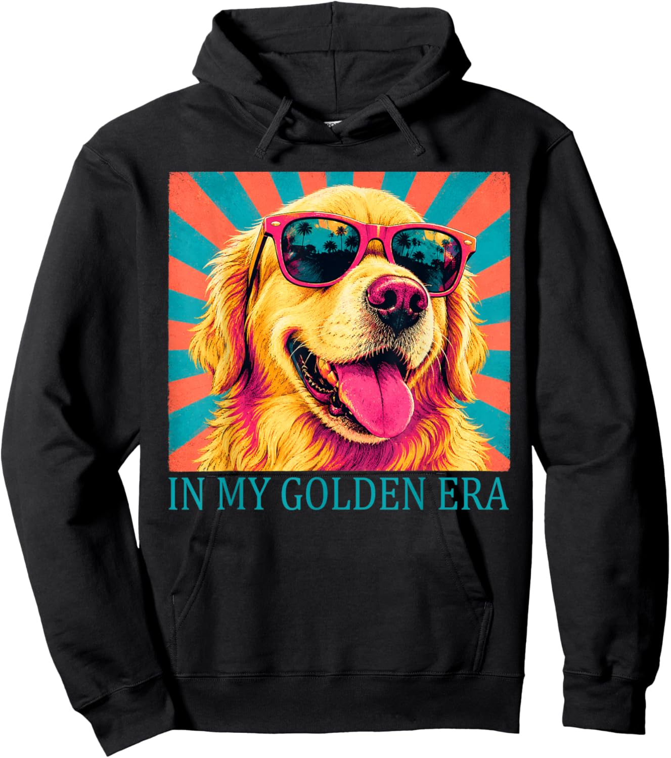 Funny in My Golden Retriever Era Cool Dog Mom Graphic Hoodie - Hoodie | Black