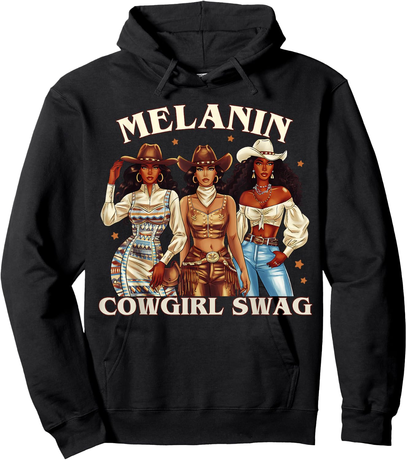 Black Women African Melanin Cowgirl Swag Black History Women Hoodie - Hoodie | Black