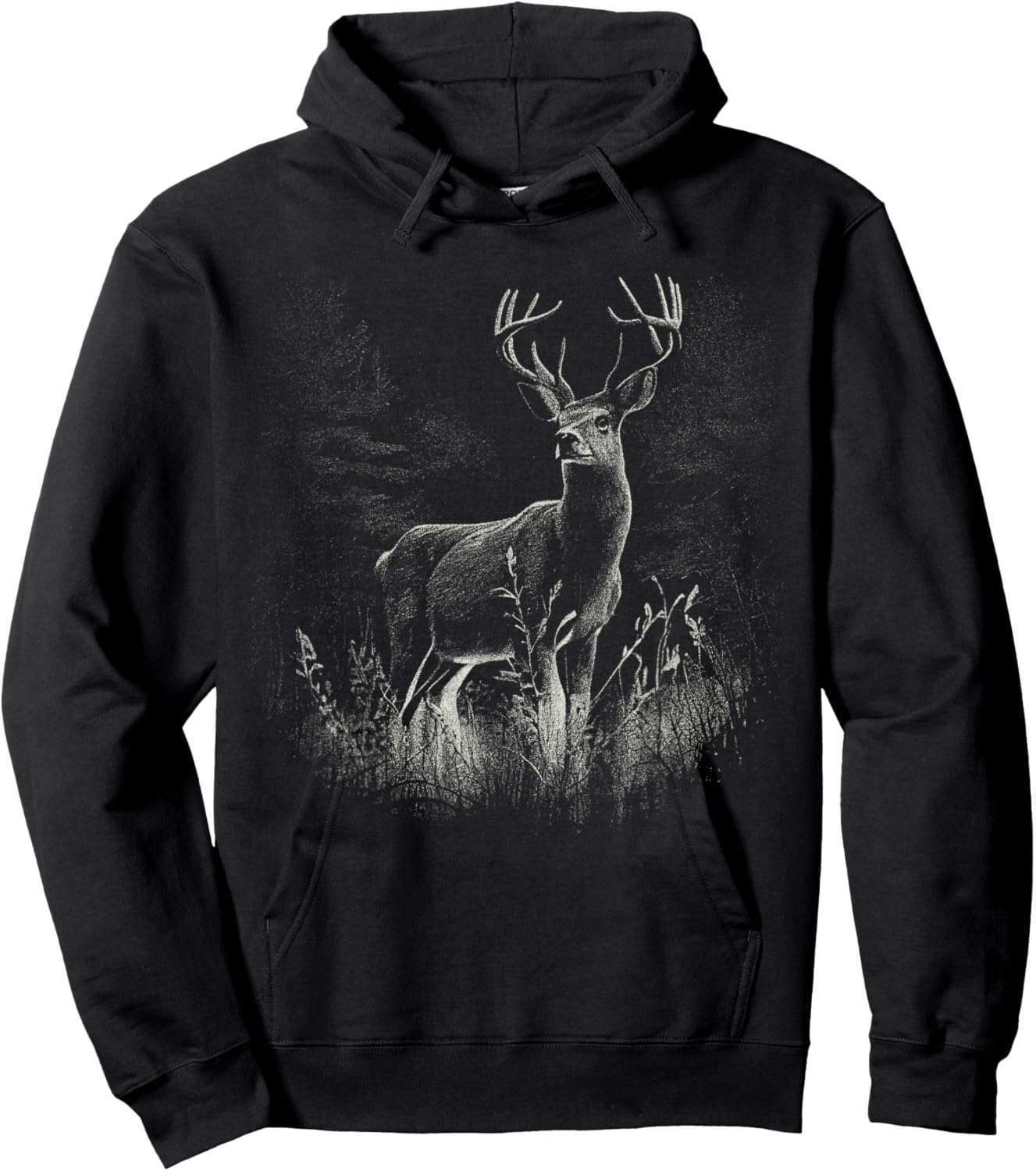 Deer in the forest nature animals deer lovers Hoodie - Hoodie | Black