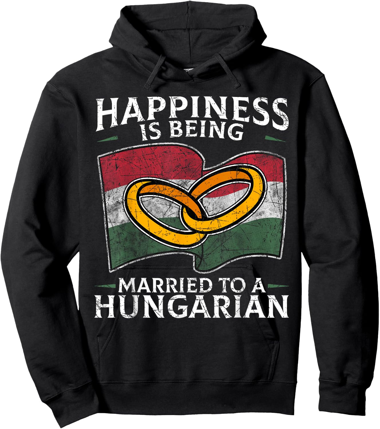 Hungarian Marriage Hungary Married Heritage Flag Culture Hoodie - Hoodie | Black