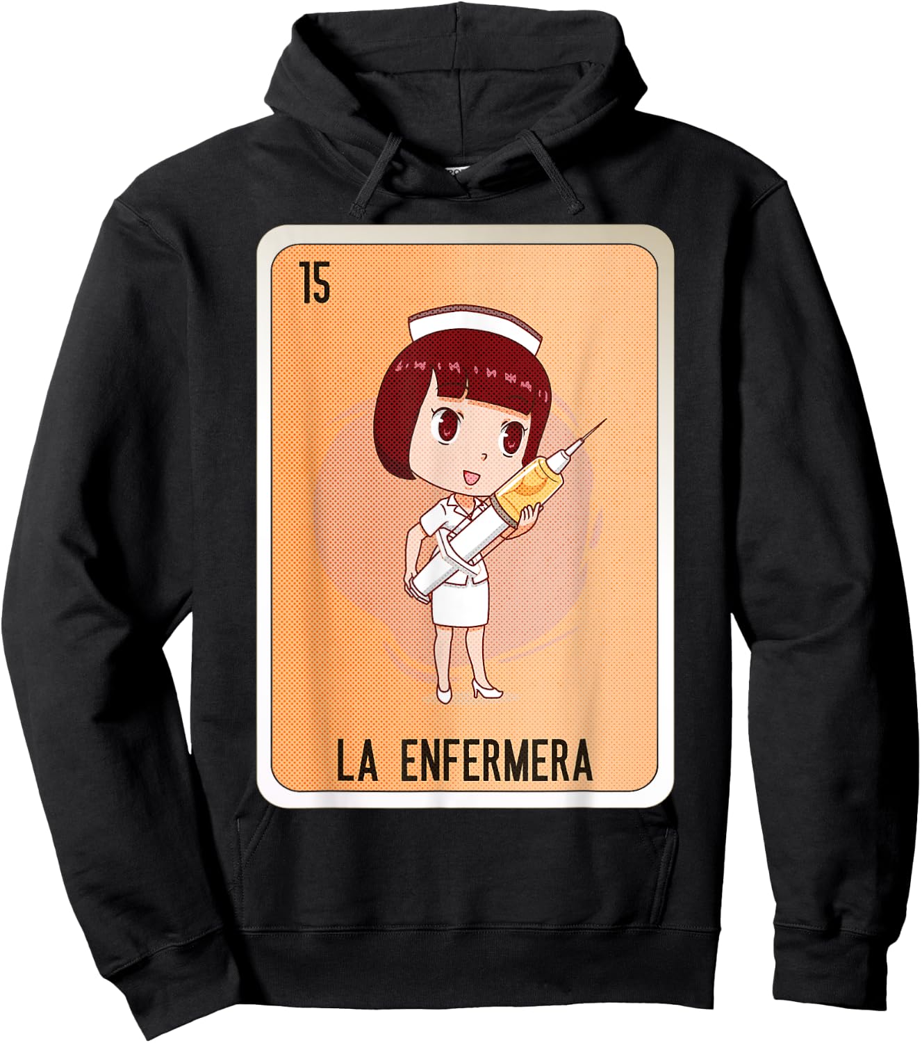 La Enfermera Mexican Slang Chicano Bingo Cards Hoodie - Hoodie | Black