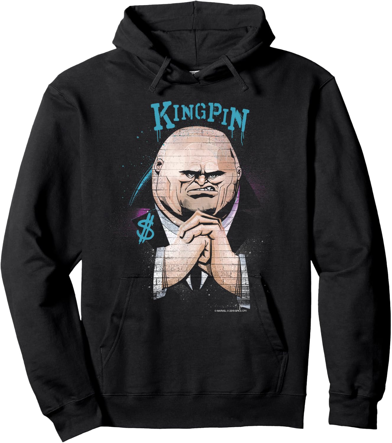 Marvel Spider-Man: Into the Spider-Verse Kingpin Graffiti Hoodie - Hoodie | Black