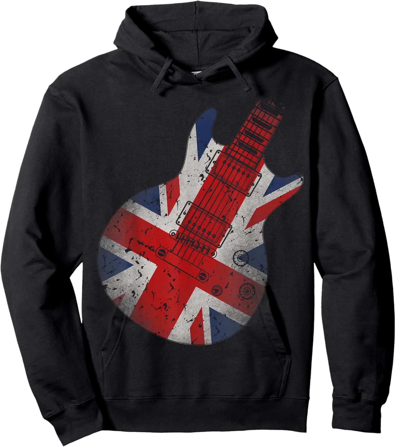 Guitar Union Jack Hoodie - Hoodie | Black