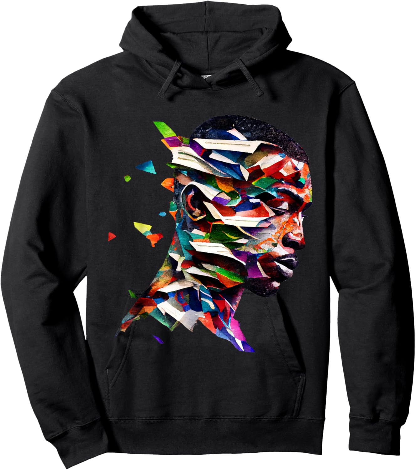 Black Man African Abstract Art Colorful Painting Melanin Fun Hoodie - Hoodie | Black