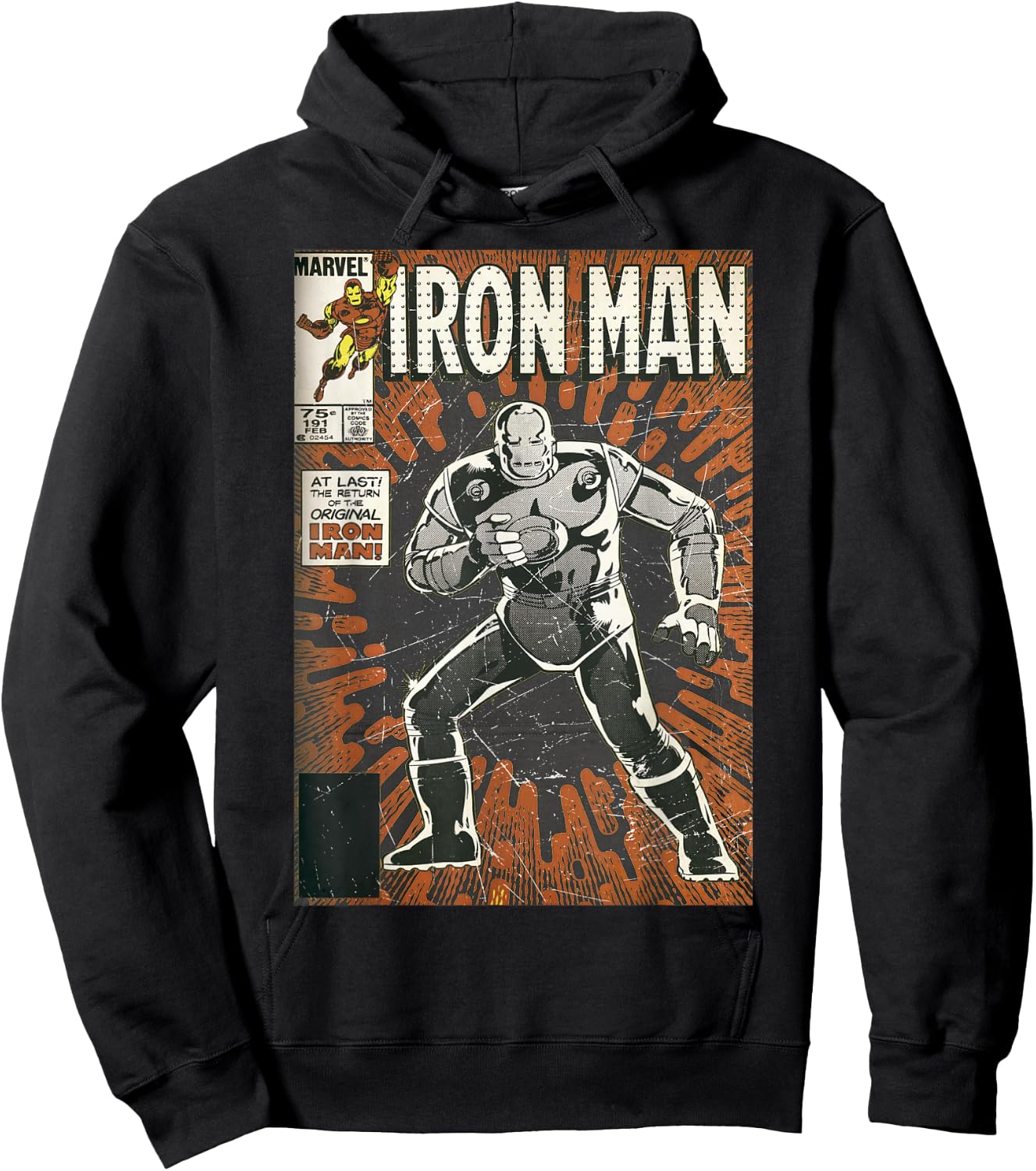 Marvel Avengers Iron Man Original Old School Comic Cover Hoodie - Hoodie | Black