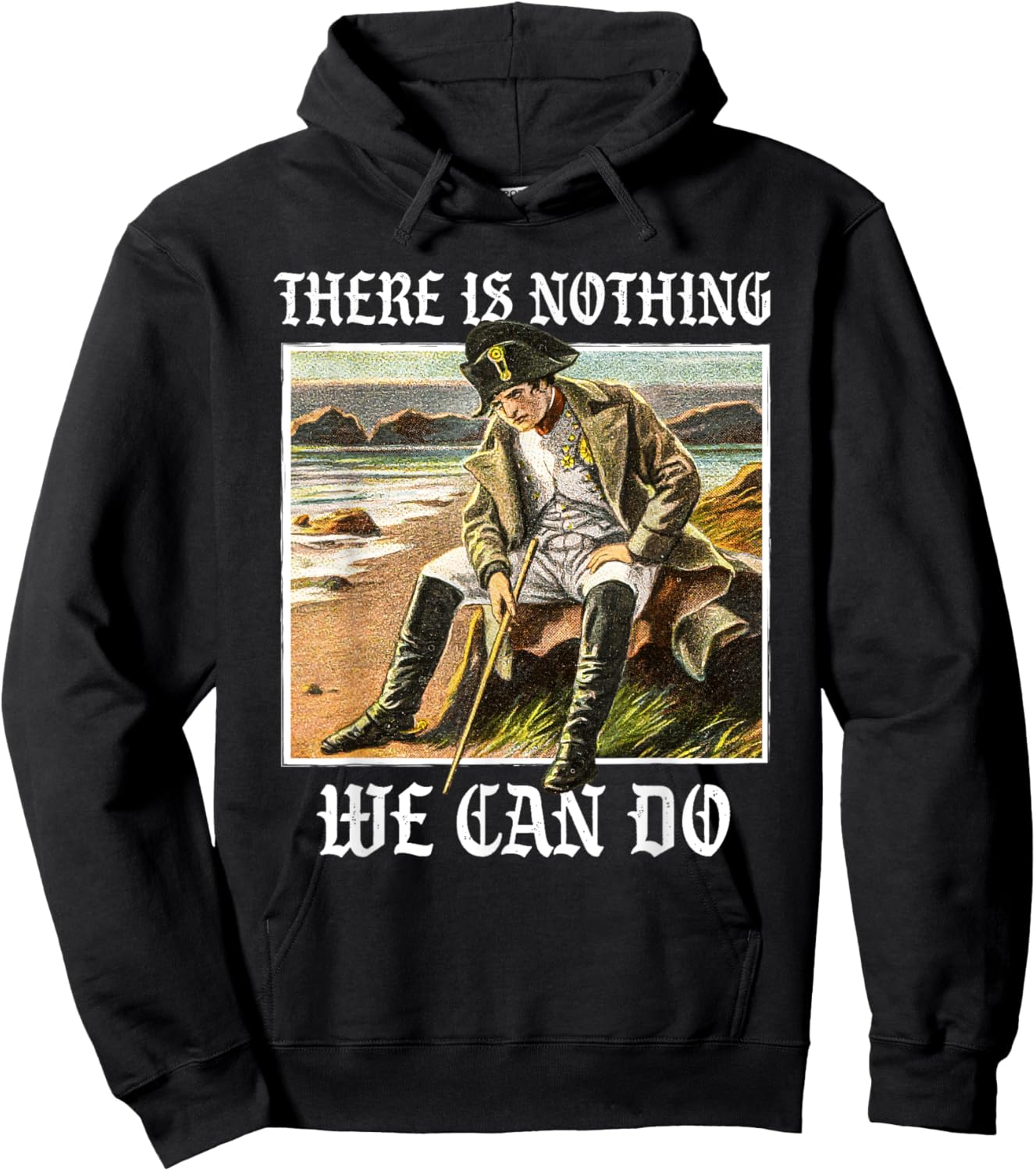 There is nothing we can do - History Napoleon Meme Hoodie - Hoodie | Black