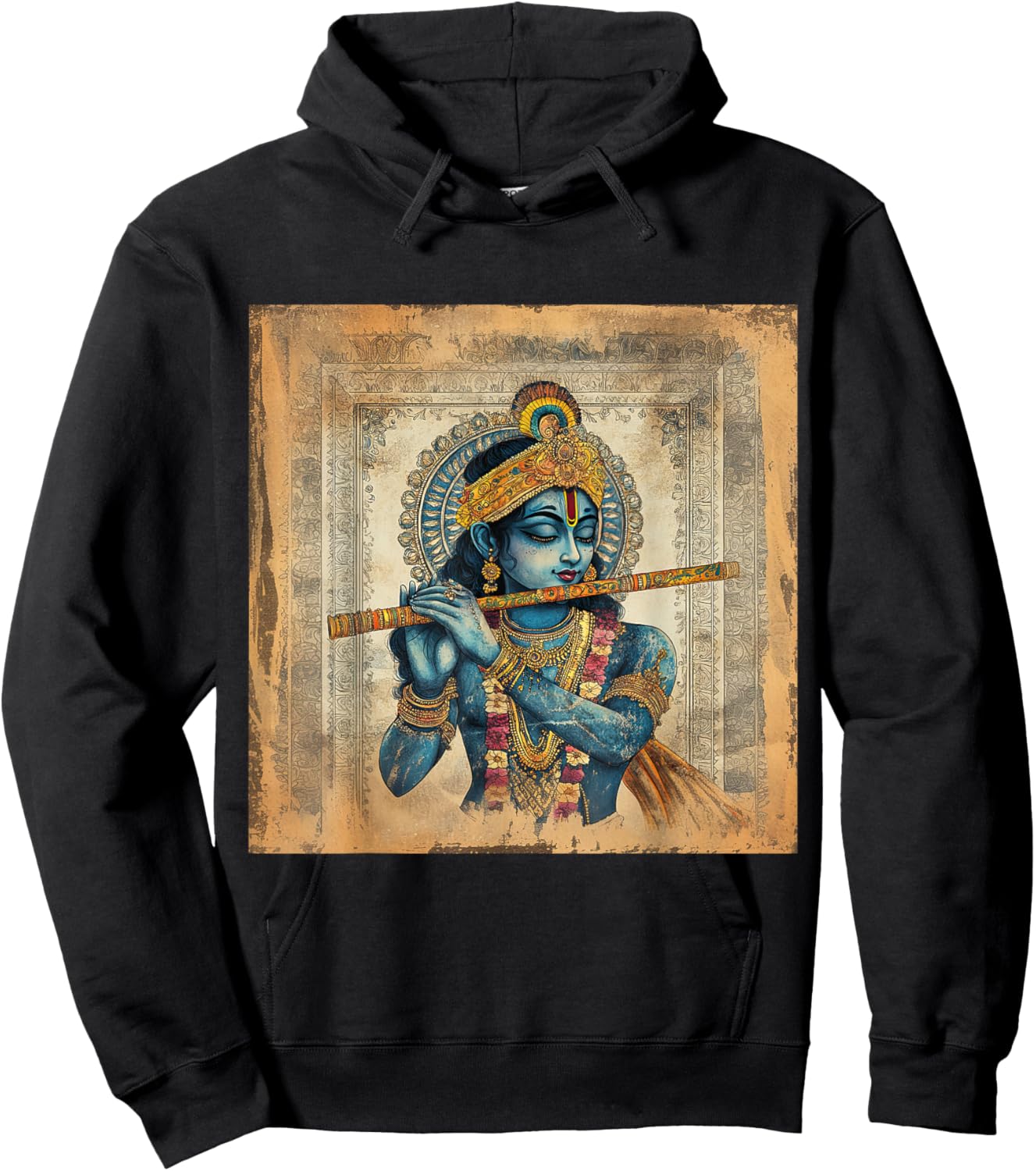 Krishna God oF Love Hindu Deity Ancient Hinduism Mythology Hoodie - Hoodie | Black