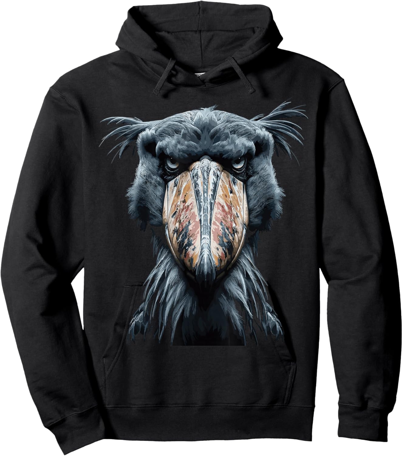 Majestic Shoebill Storks Portrait Hoodie - Hoodie | Black