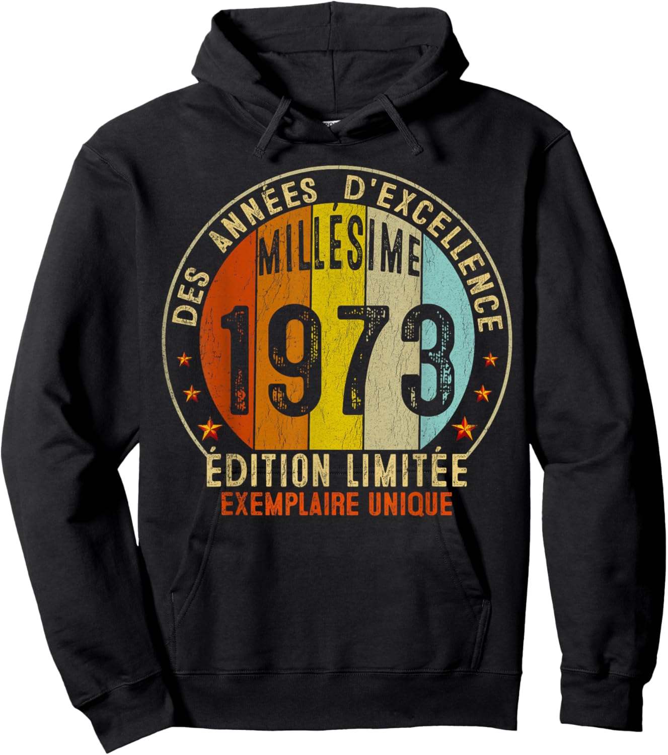 Vintage 1973 Gift 52 Years Man Birthday Humour , Black, S Hoodie - Hoodie | Black