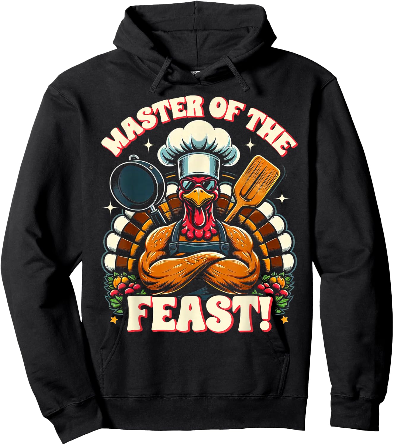 Master of the Feast – Thanksgiving Chef Turkey Hoodie - Hoodie | Black