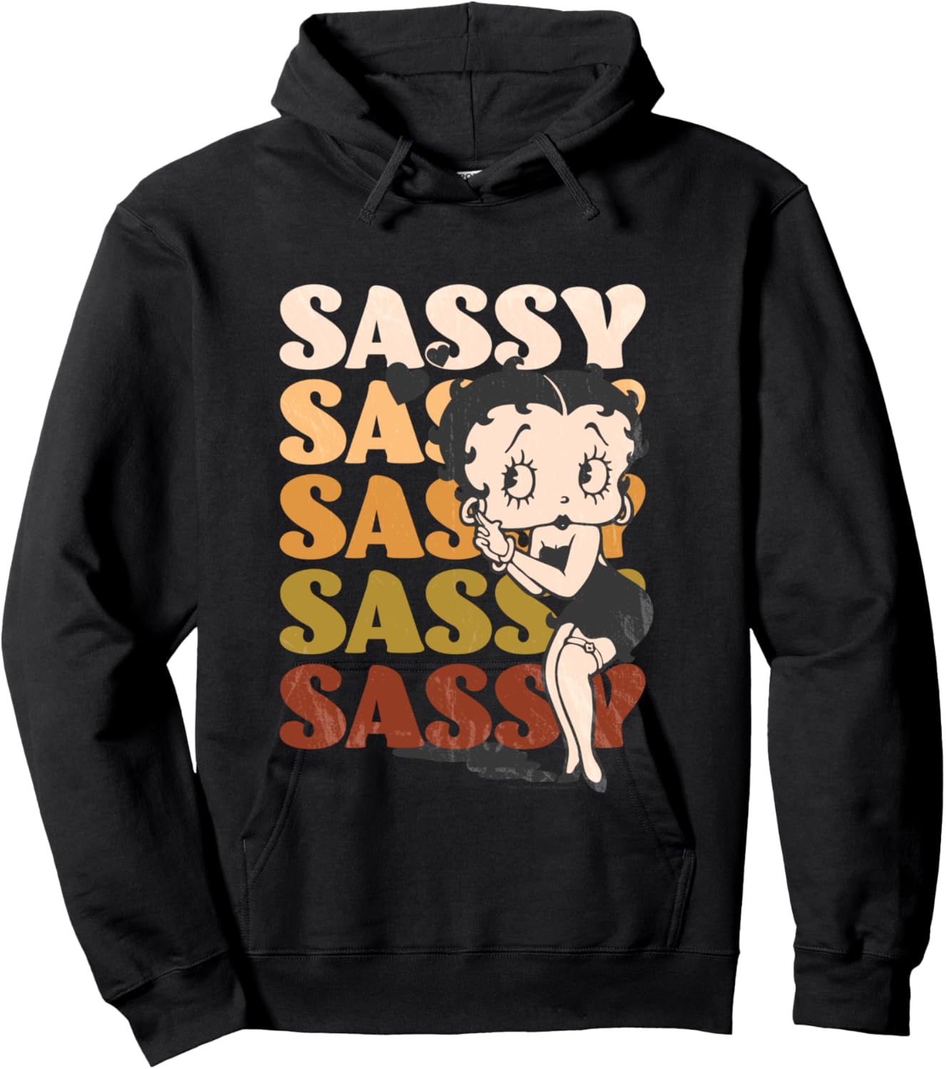 Betty Boop Sassy Sassy Babe Classic Vintage Poster Hoodie - Hoodie | Black