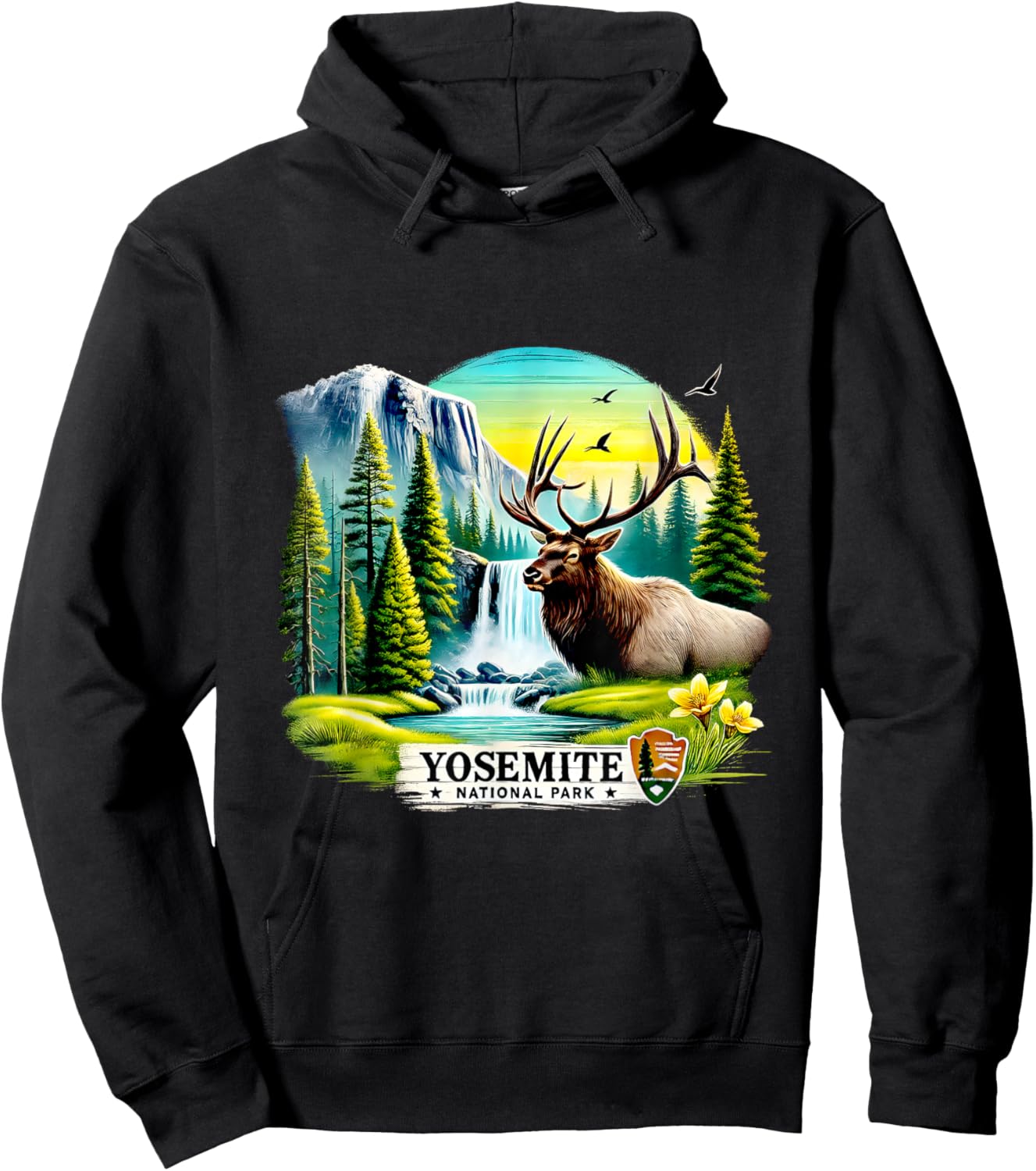 Travel 2026 Yosemite Road Trip Family National Park Hoodie - Hoodie | Black