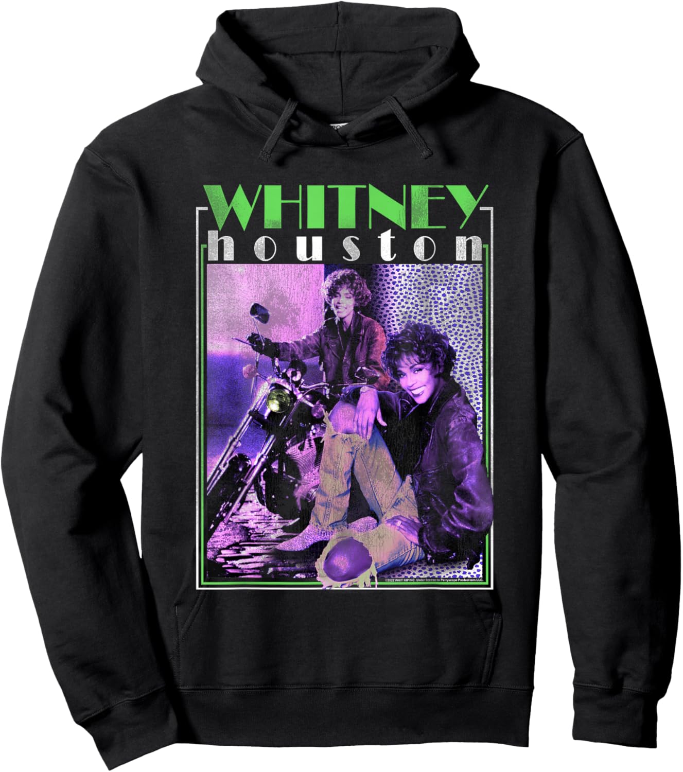 Whitney Houston Motorcycle Queen Hoodie - Hoodie | Black