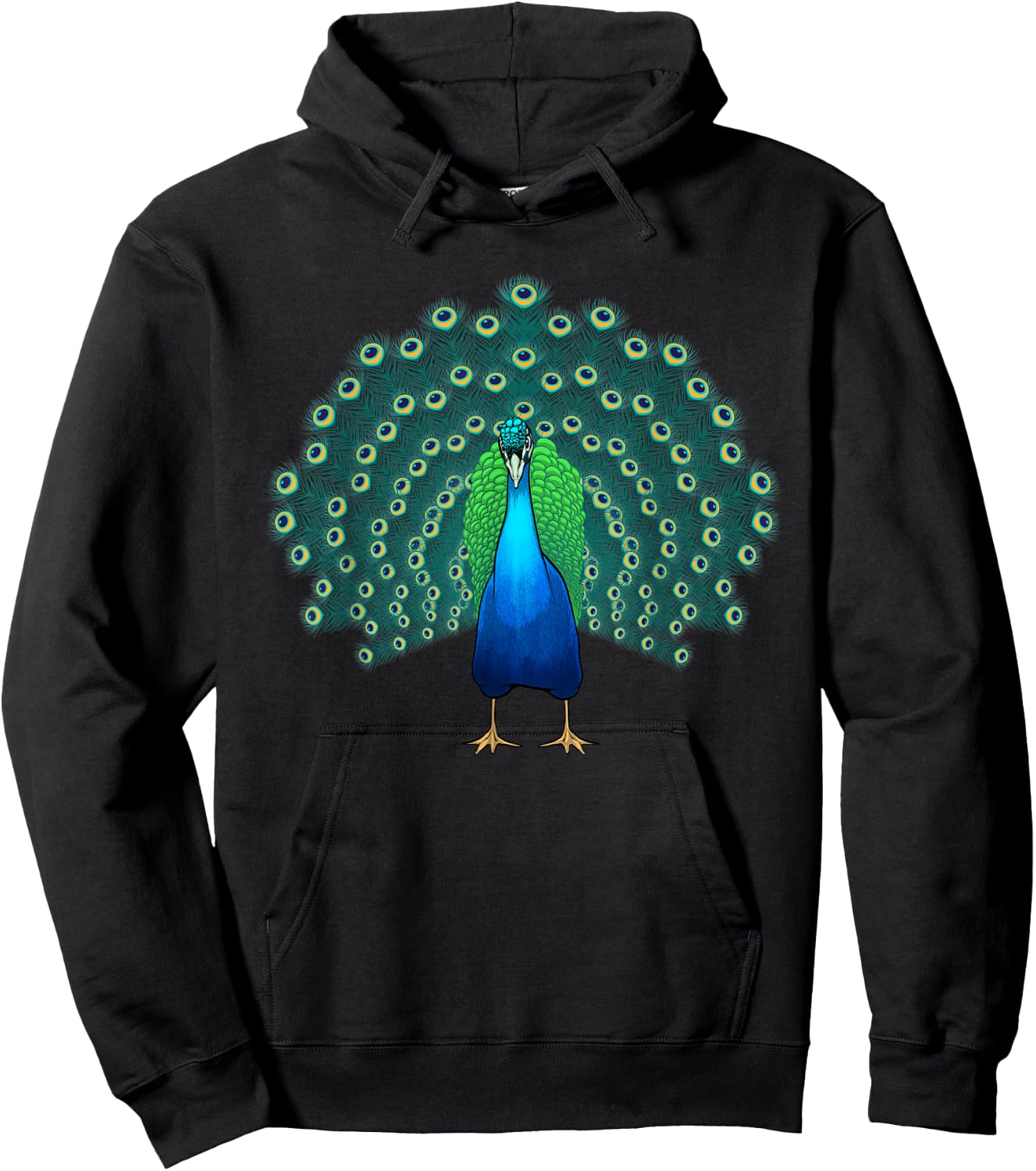 Funny Peacock Design Men Girls Boys Peacock Lovers Hoodie - Hoodie | Black