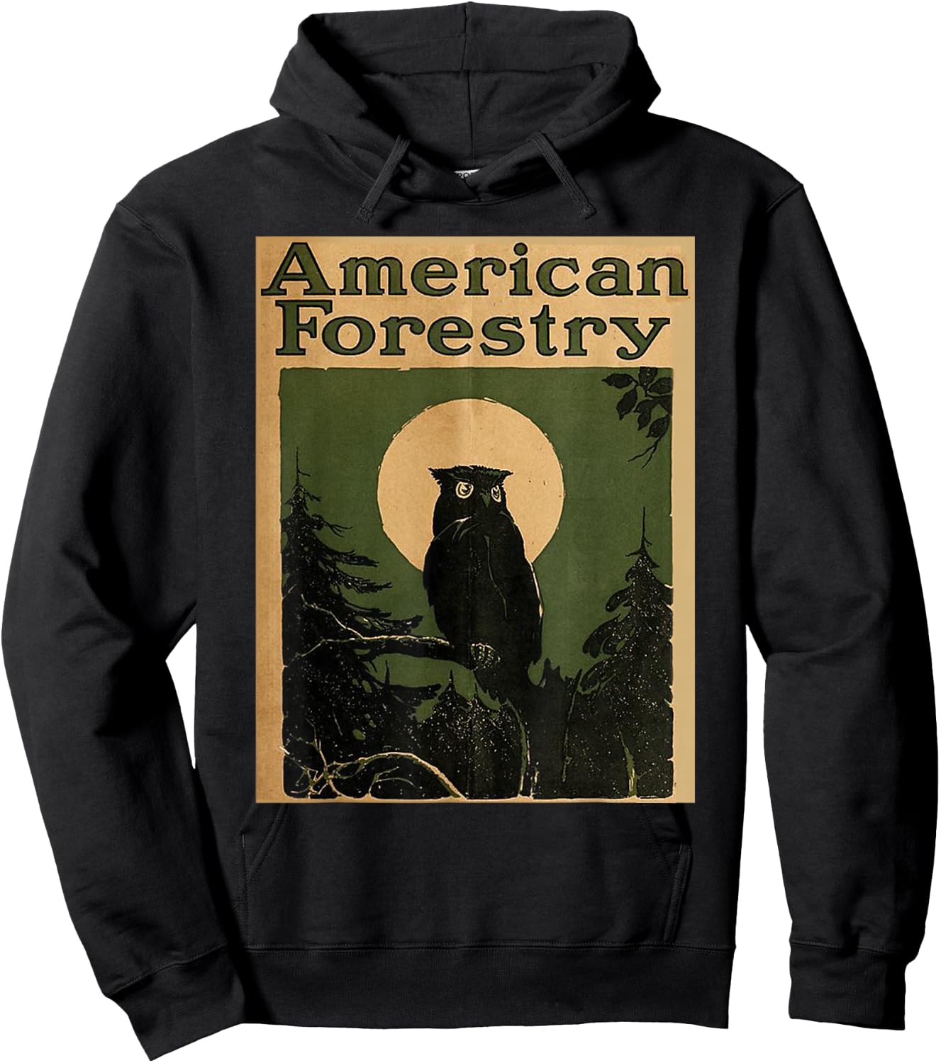 American Forestry Forest Great Owl America Parks Hoodie - Hoodie | Black
