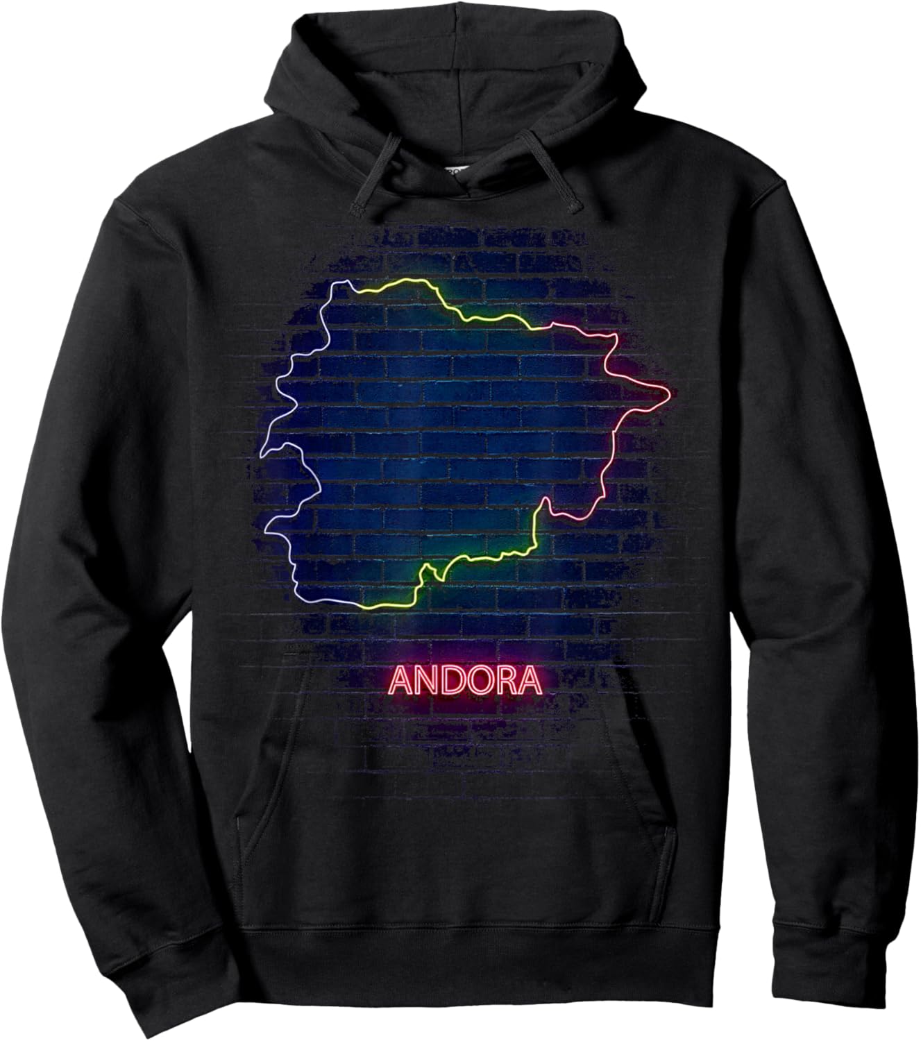 ANDORA country outlline Flag Hoodie - Hoodie | Black