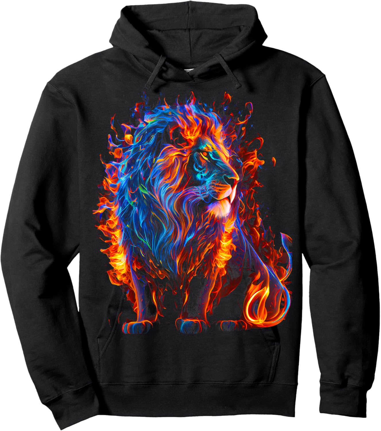 Fire of God, lion Animal roaring lion workout positive Hoodie - Hoodie | Black