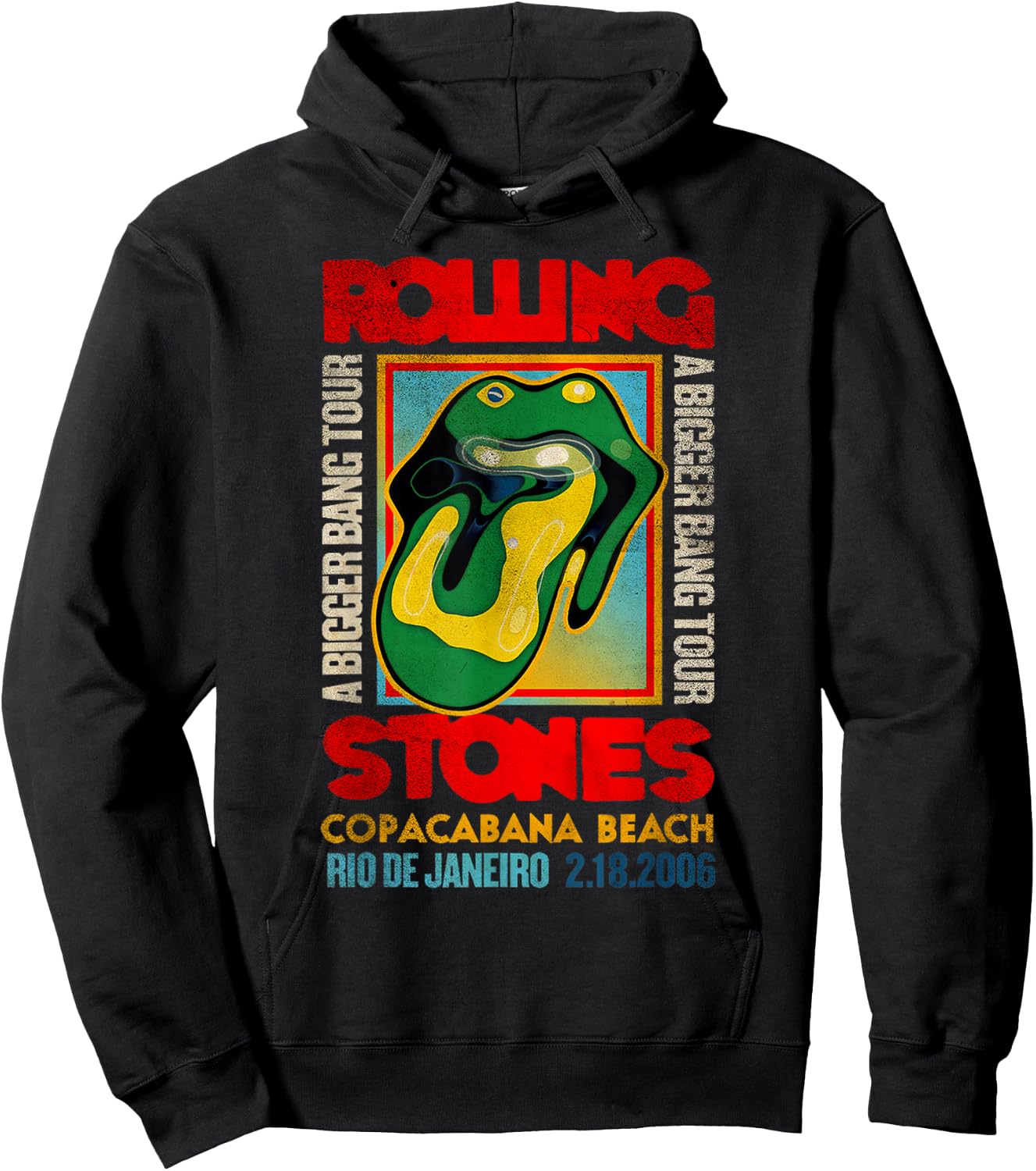 Official Rolling Stones A Bigger Bang Copacabana Tour Hoodie - Hoodie | Black