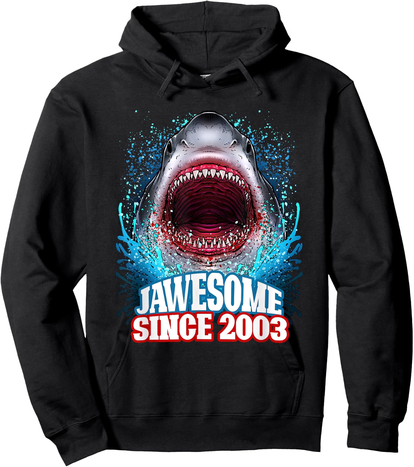 22nd Birthday Jawesome Since 2003 Shark 22 Years Old Hoodie - Hoodie | Black