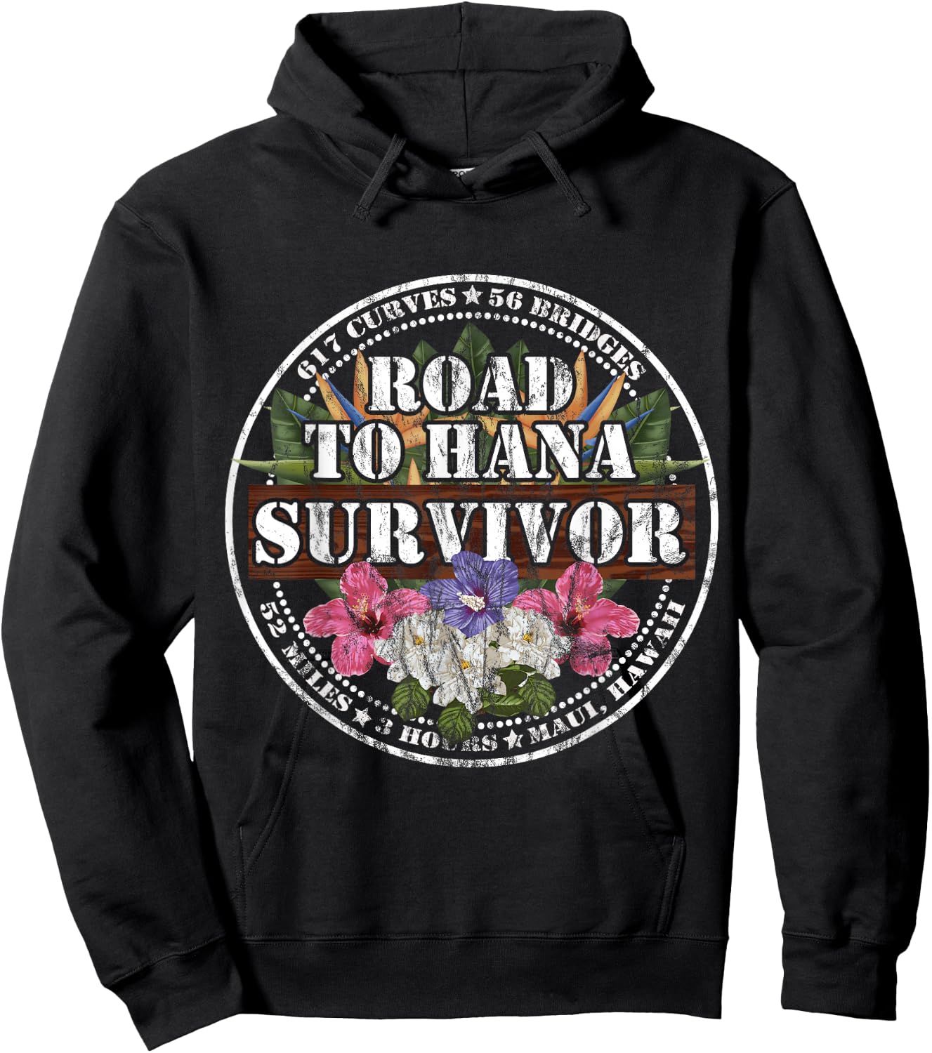 RJC Road to Hana Survivor Maui Hawaii Trip Adventure Hoodie - Hoodie | Black