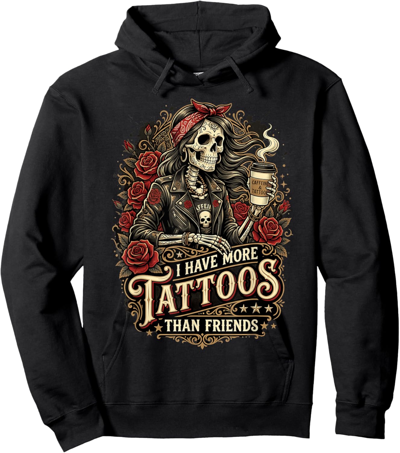 I Have More Tattoos Than Friends Tattoo Artist Hoodie - Hoodie | Black