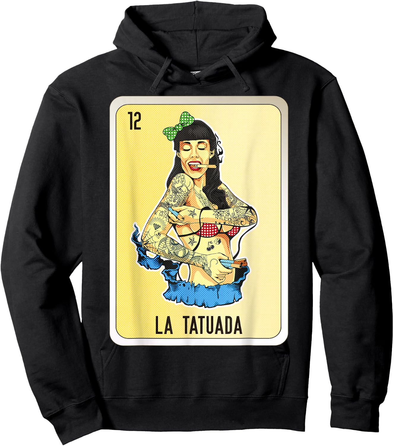 La Tatuada Mexican Slang Chicano Bingo Cards Hoodie - Hoodie | Black