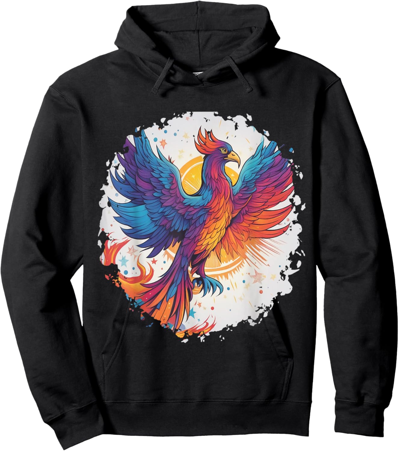 Rising Phoenix Costume Firebird Galaxy Bird Outfit Space Hoodie - Hoodie | Black