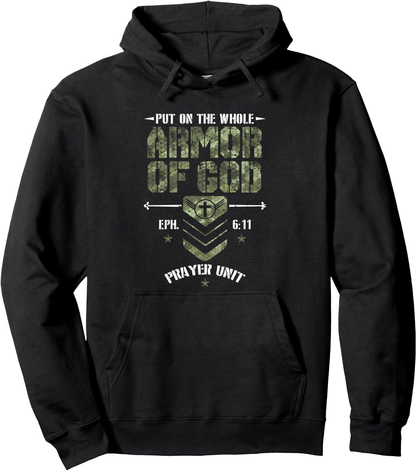 Camo Armor Of God Christians Religious Camouflage Hoodie - Hoodie | Black