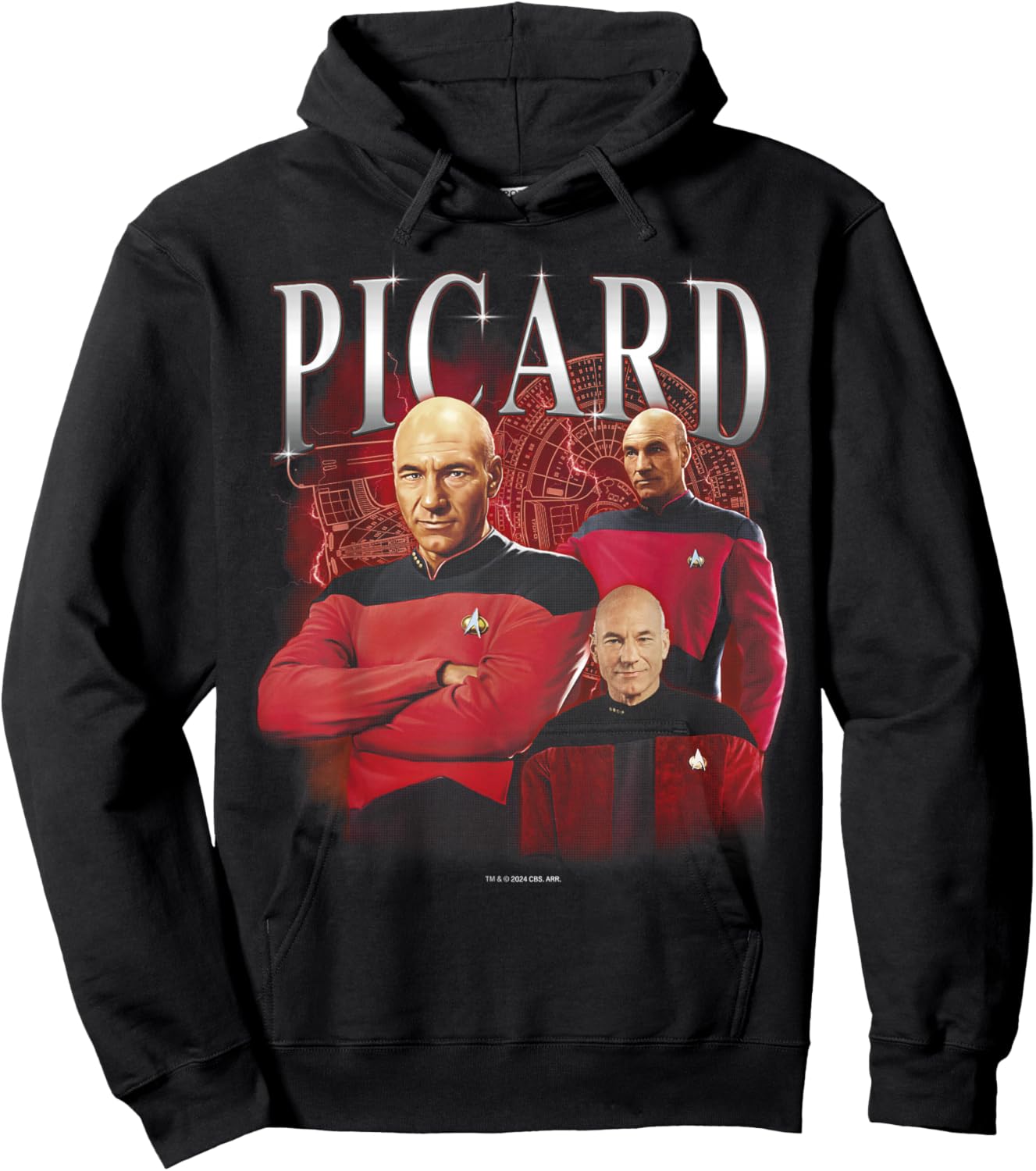 Star Trek: The Next Generation Captain Picard Hoodie - Hoodie | Black