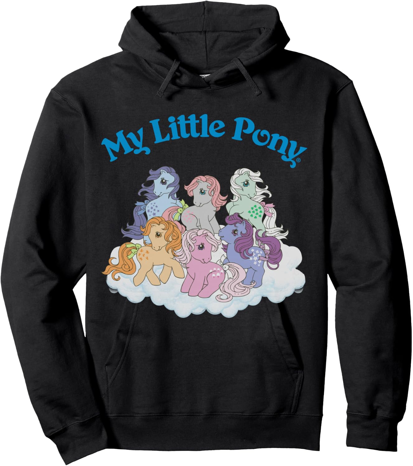 My Little Pony Original First Generation Pony Group Shot Hoodie - Hoodie | Black