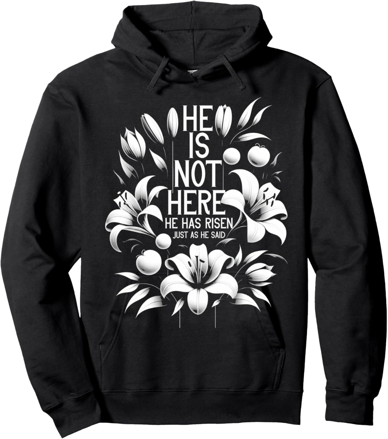 Easter Vintage He Is Not Here He Has Risen Just As He Said Hoodie - Hoodie | Black