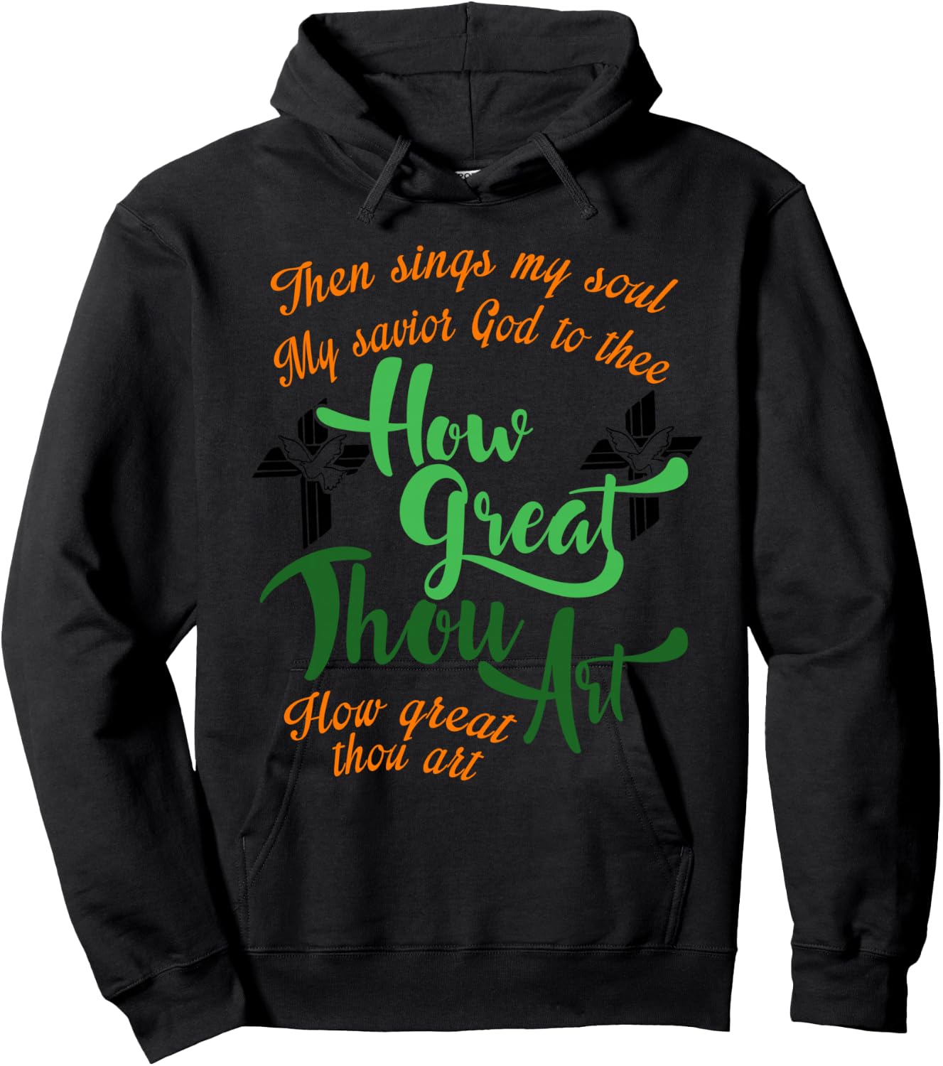 How Great Thou Art Christian Gift Hoodie - Hoodie | Black