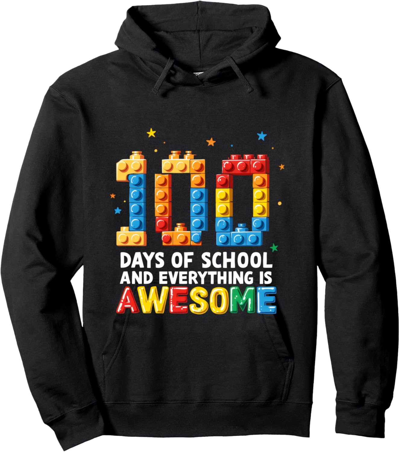 100th Day Of School Childrens Funny Hoodie - Hoodie | Black