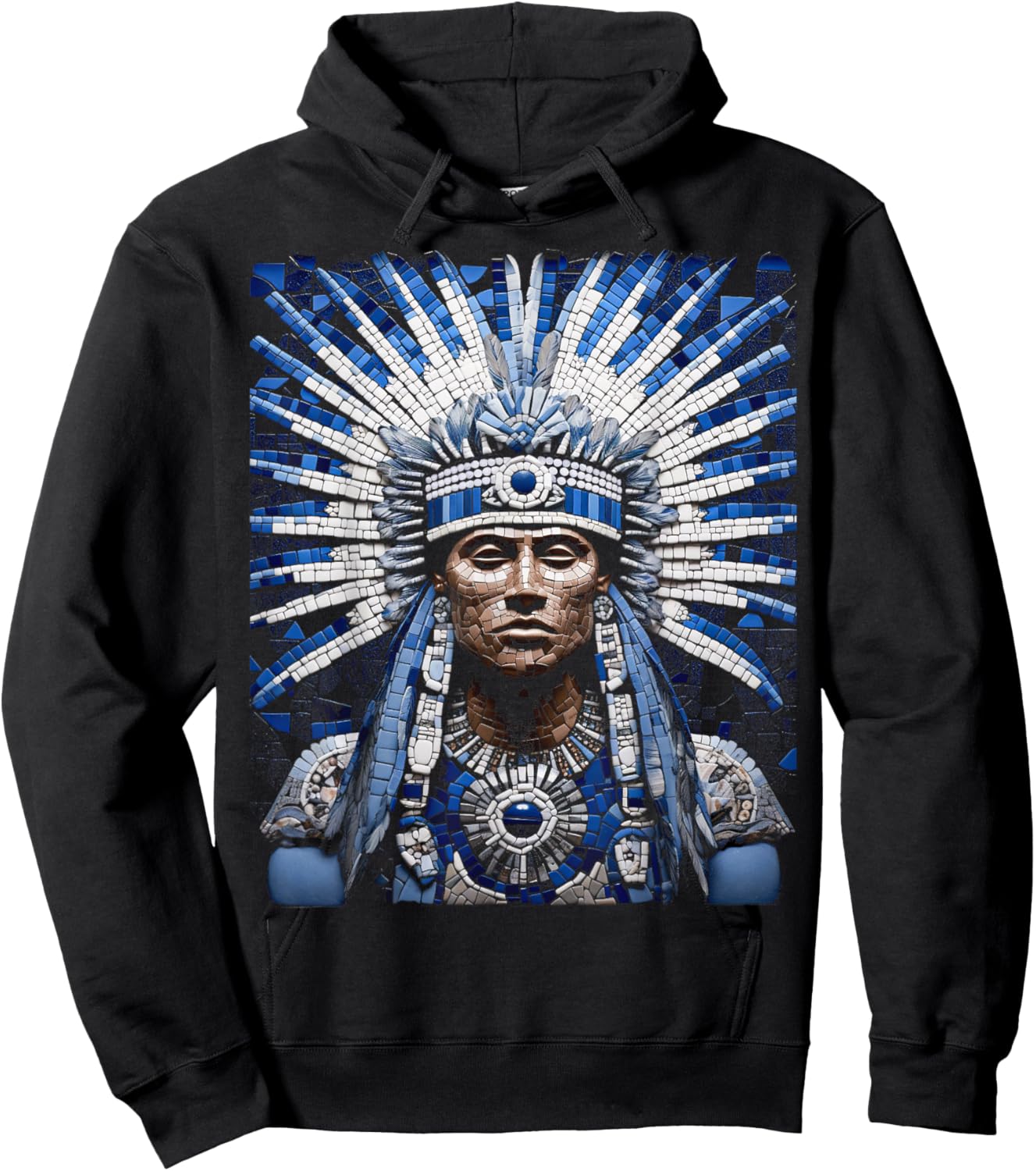Native American Indian Design Warrior Native American Hoodie - Hoodie | Black