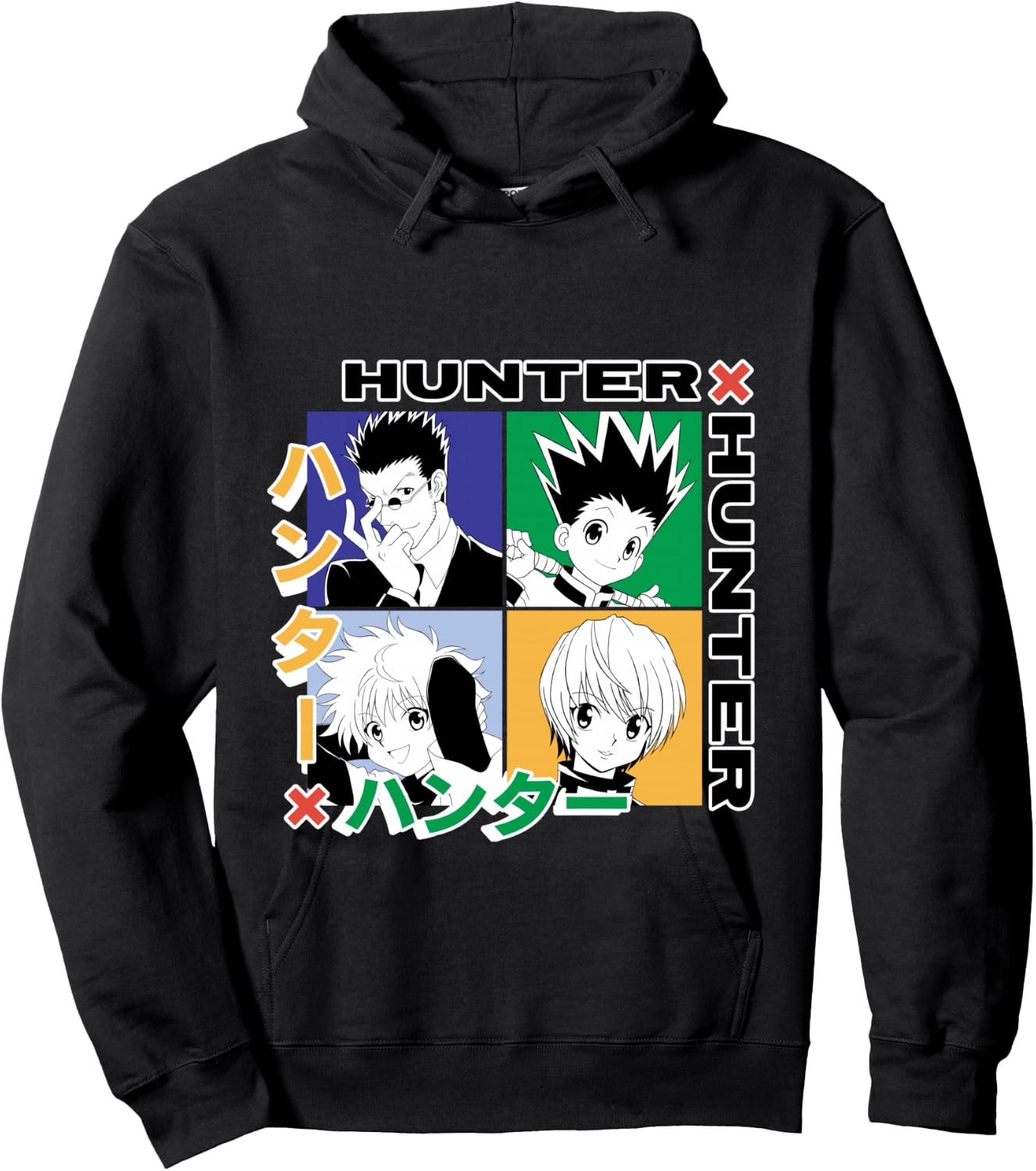 Hunter X Hunter Grid Graphic Hoodie - Hoodie | Black