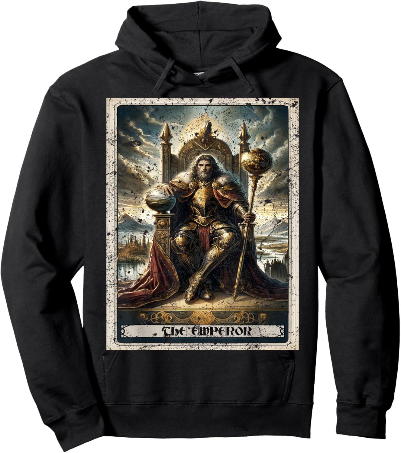The Emperor Tarot Card Hoodie - Hoodie | Black