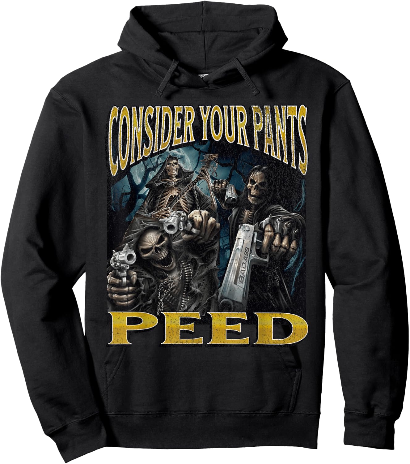 MildlyPerturbed -Adults Skeleton Meme , Black, X-Small, Short Sleeves Hoodie - Hoodie | Black