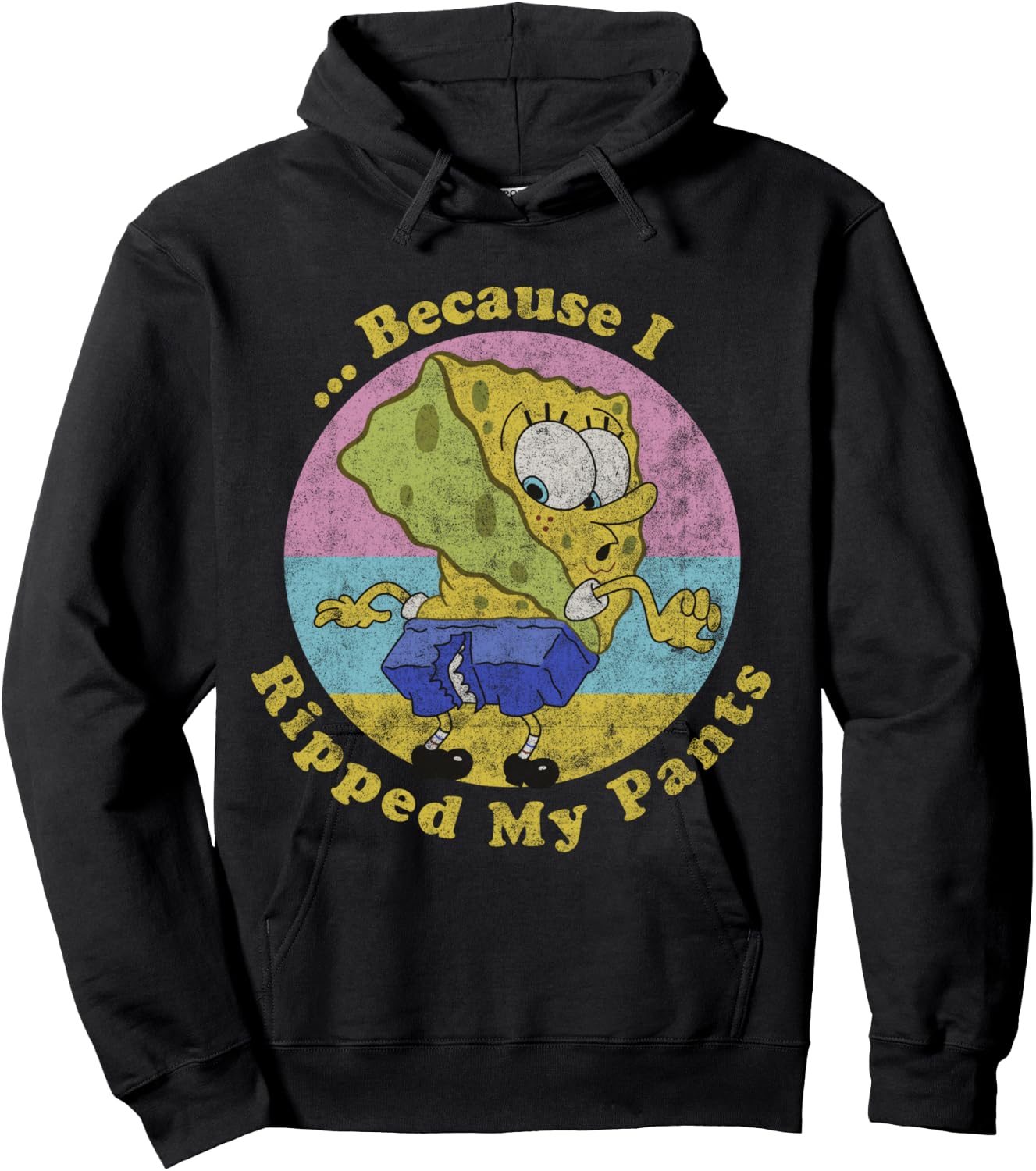 SpongeBob SquarePants Because I Ripped My Pants Hoodie - Hoodie | Black