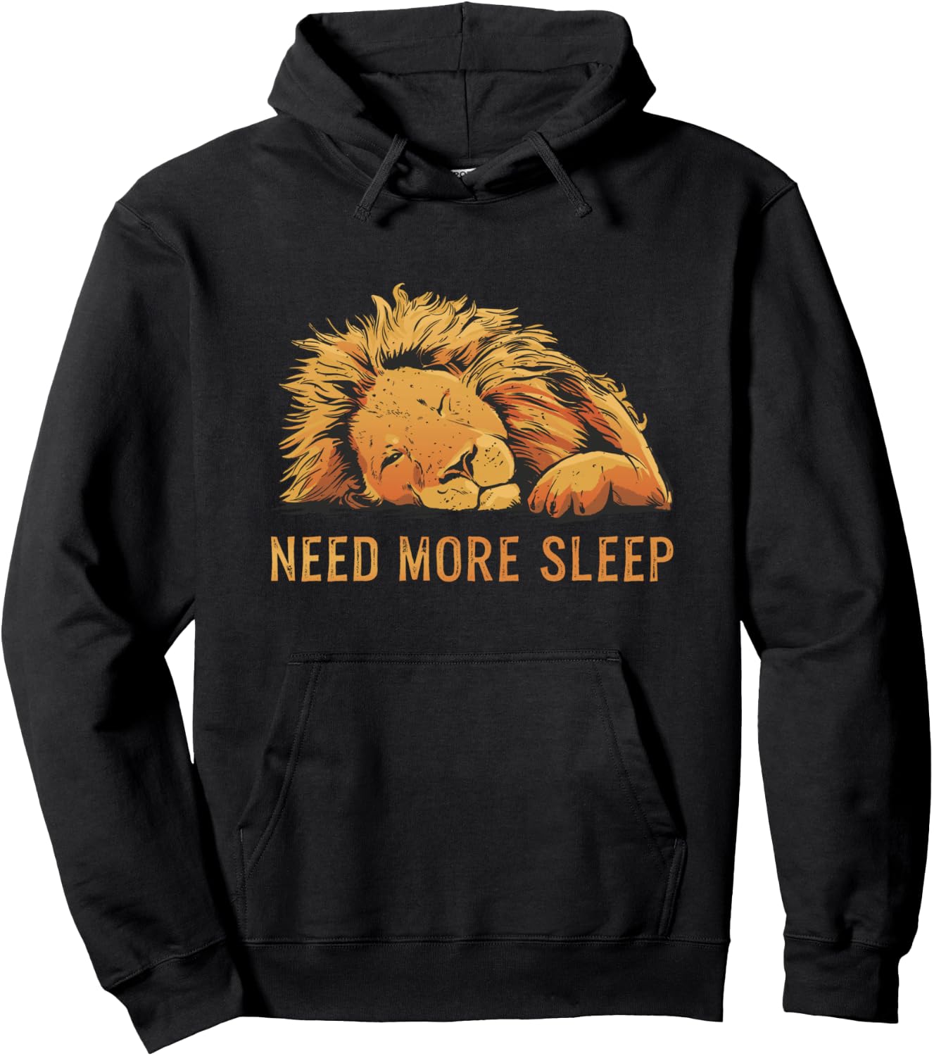 Funny Sleeping Lion Pyjamas Bedtime Hoodie - Hoodie | Black