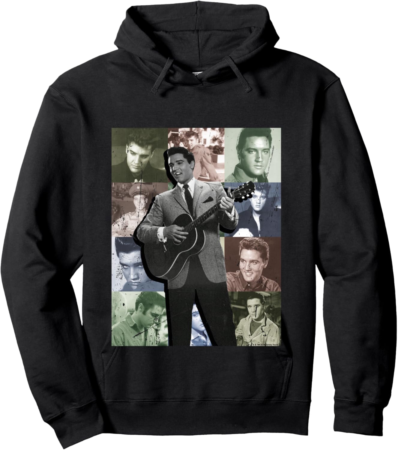 Elvisly Yours Elvis Presley Anzug im Vintage-Stil Langarmshirt Hoodie - Hoodie | Black
